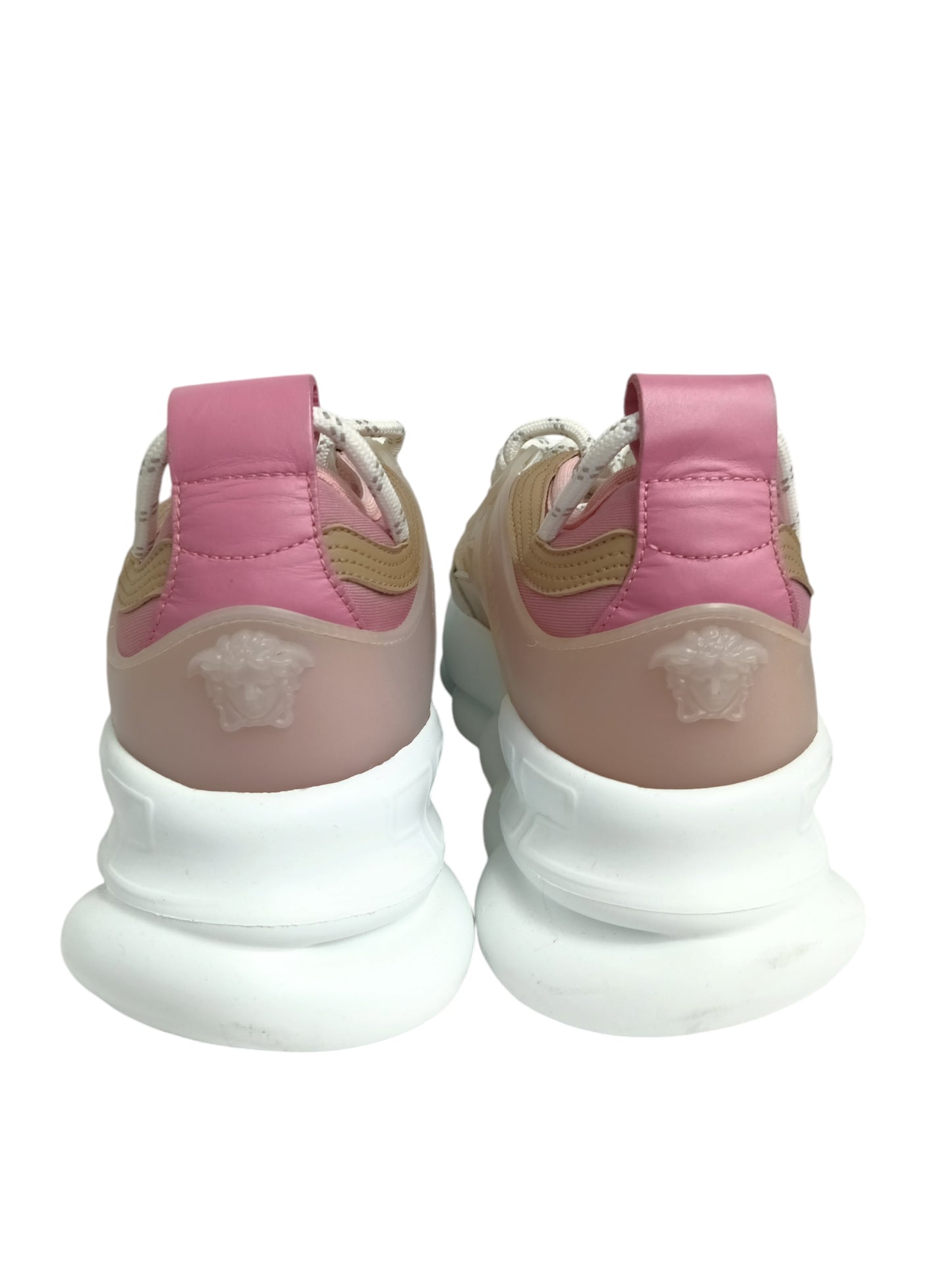 VERSACE SNEAKER LADY'S BEIGE/PINK SIZE 38 RANK(B) *STAIN