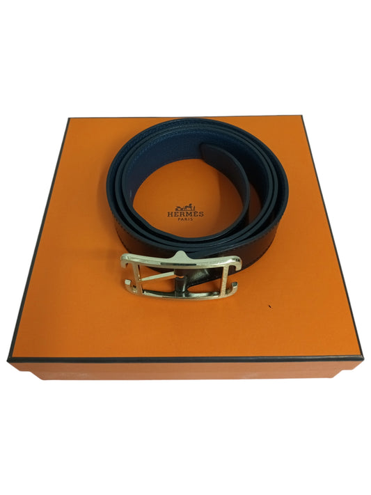 HERMES BELT VLACK/NAVY C TY 440 AB