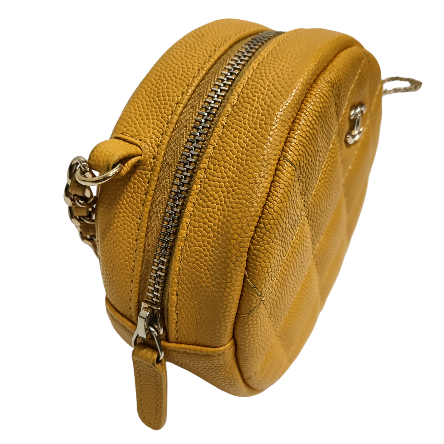 CHANEL Shoulder Pouch Matrasse Yellow Cavier  Skin 26854100