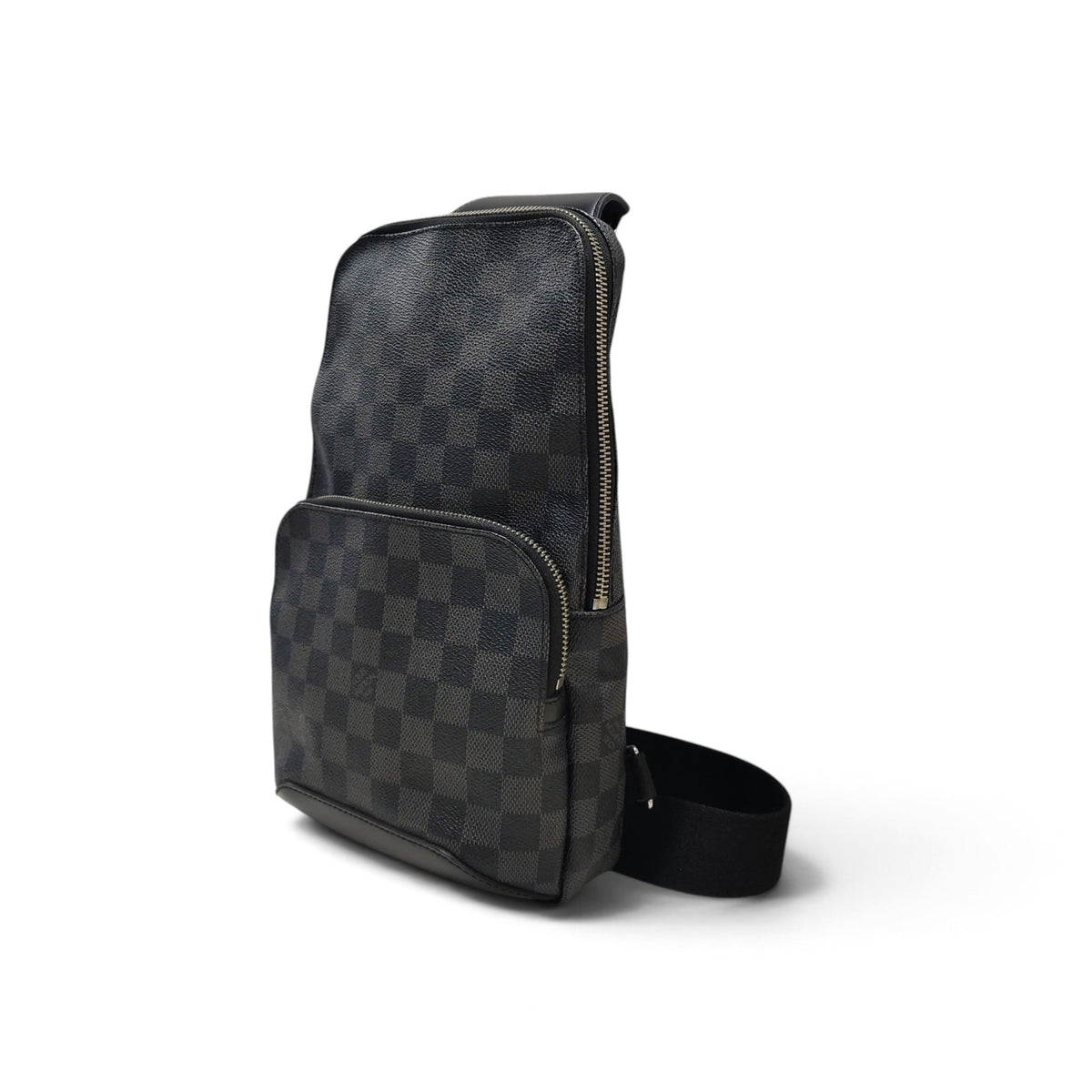 LOUIS VUITTON Body Bag Damier Graphite N41719 Black MB4118 Scratch/Sticky Rank B