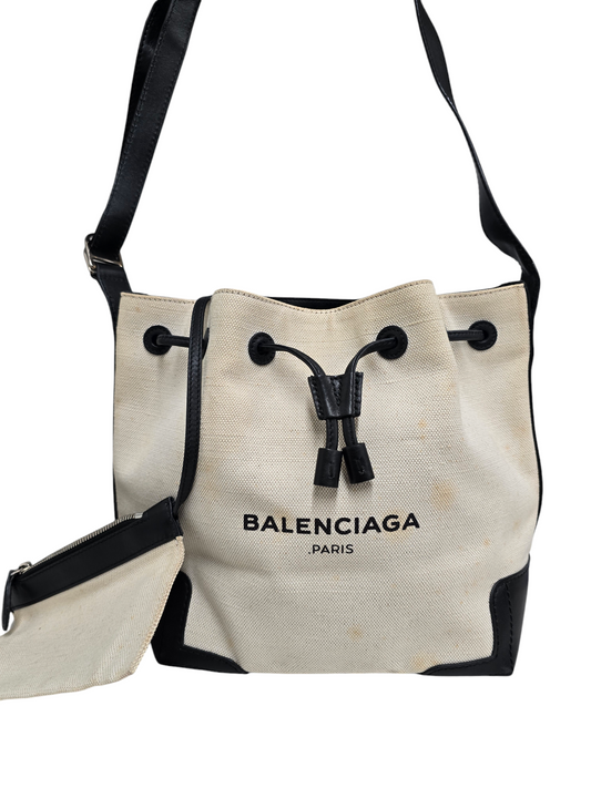 BALENCIAGA Shoulder Bag 40900 1080 538735 Rank (D) Black/White *Stain