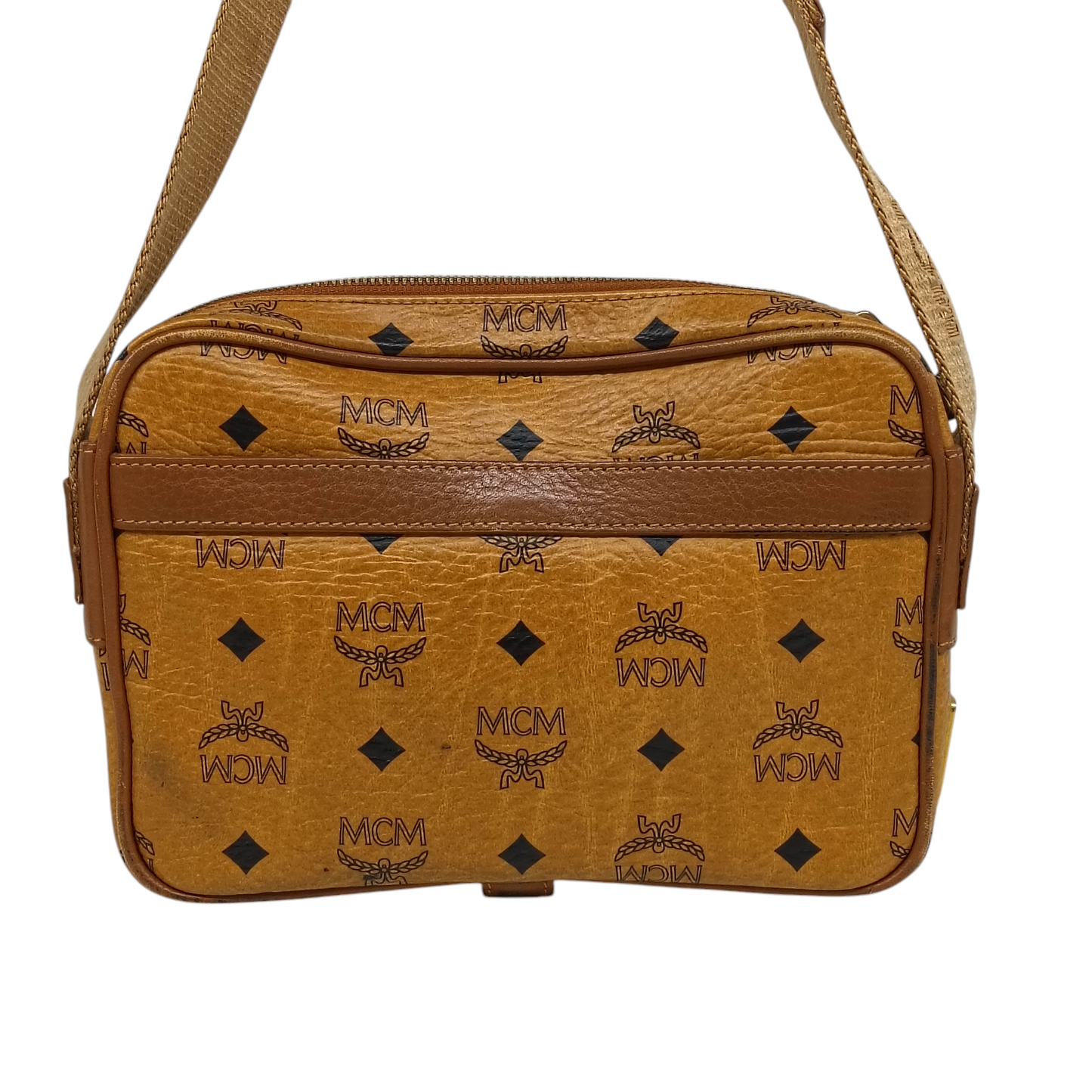 MCM Shoulder Bag MM2SVI05C0001 Rank BC Brown Scratch