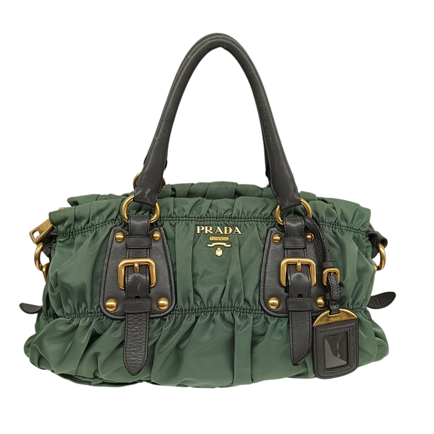 PRADA 2Way Bag Green 165 Without Starp