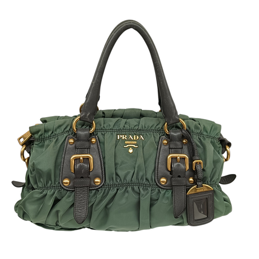PRADA 2Way Bag Green 165 Without Starp