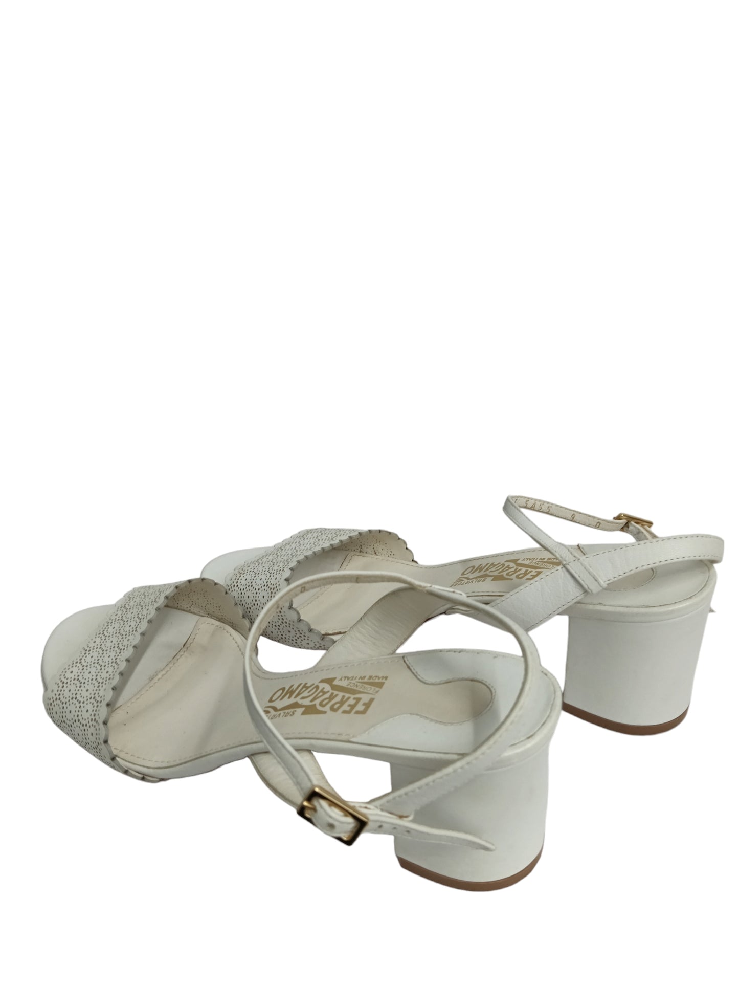 SALVATORE FERRAGAMO PUMPS LADY'S VB 35586 WHITE RANK(BC)