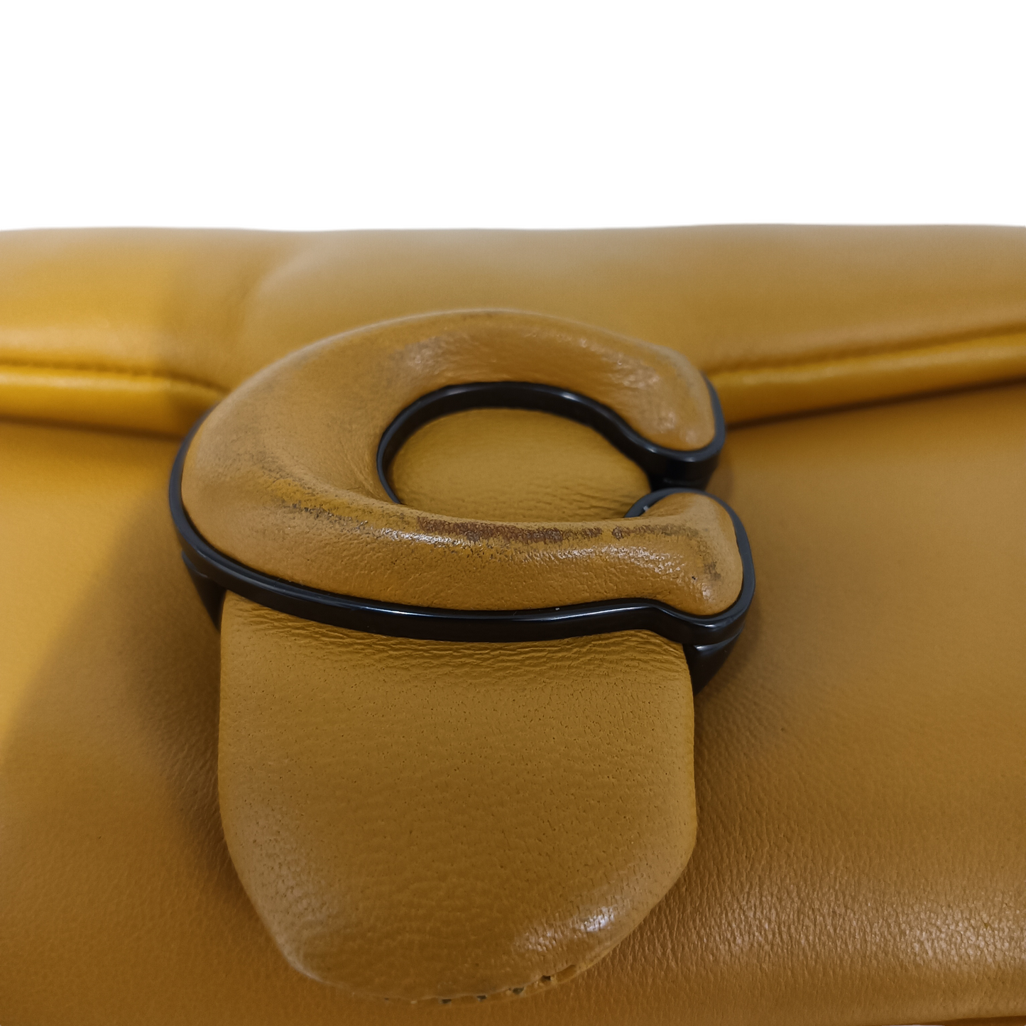 COACH 2WAY BAG C3880 Yellow *Scratch Rank B