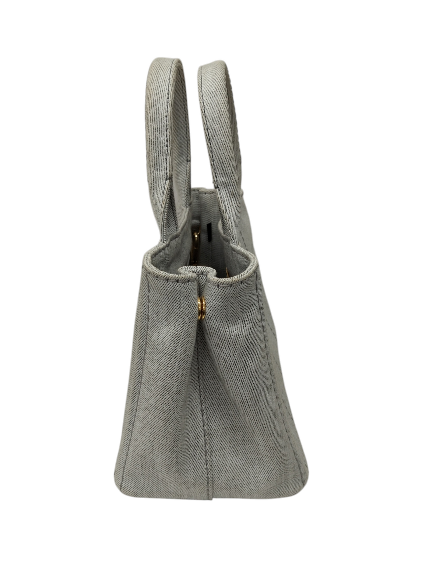 PRADA  HANDBAG CANAPA GRAY 1BG439 203 RANK(B)*STAIN