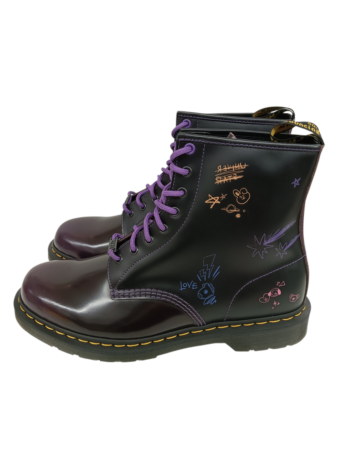 Dr.Martens Boots Size 46 30069511 BT21 Purple And Black