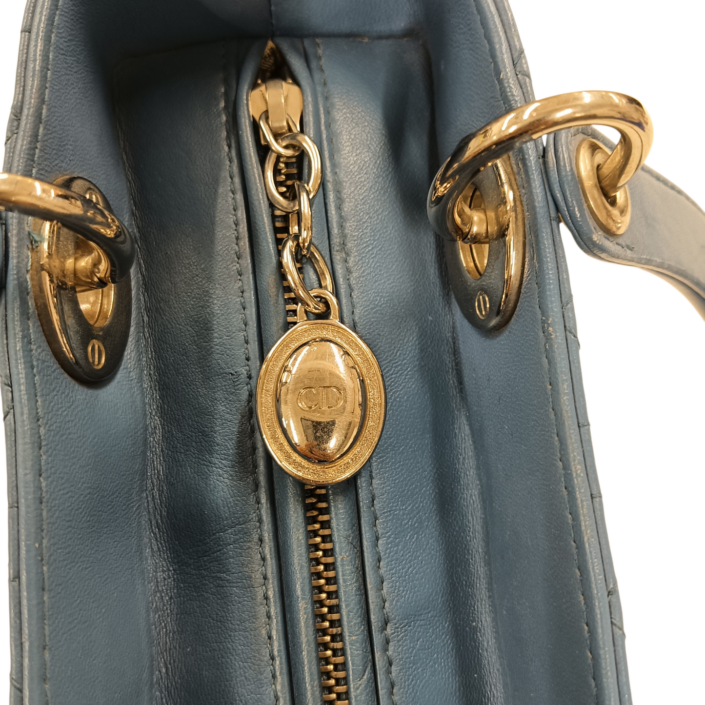 Christian Dior 2WAY Bag Sky Blue 17-B0-1111