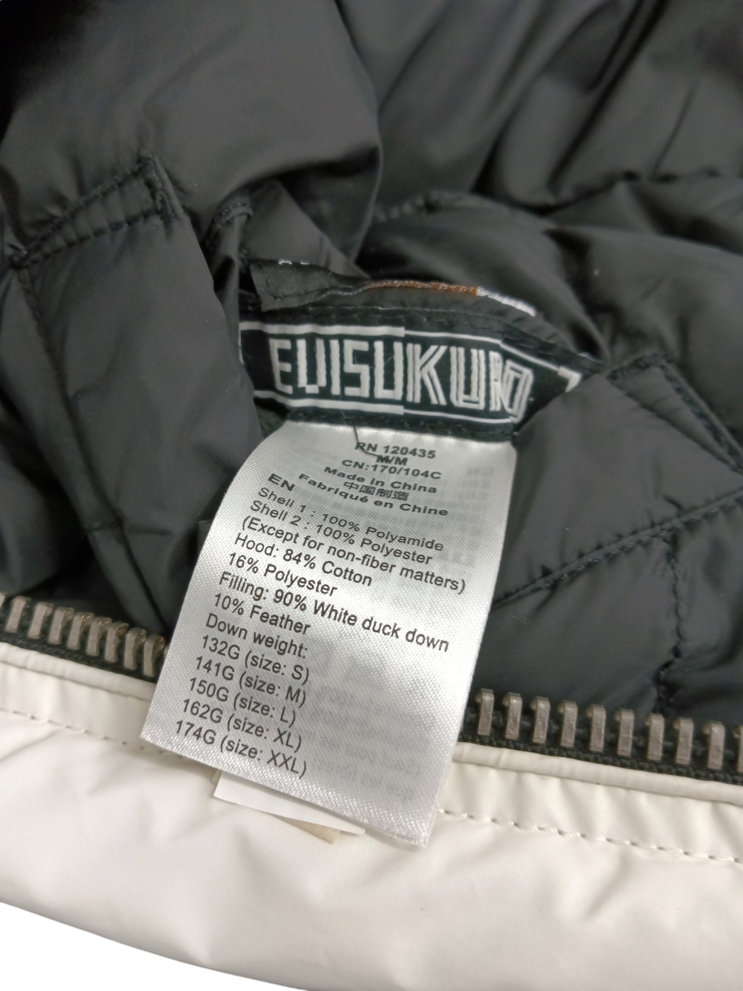 ALPHA JACKET EVISU KURO SIZE M MENS BLACK/WHITE 1EAALM9NJ711XX