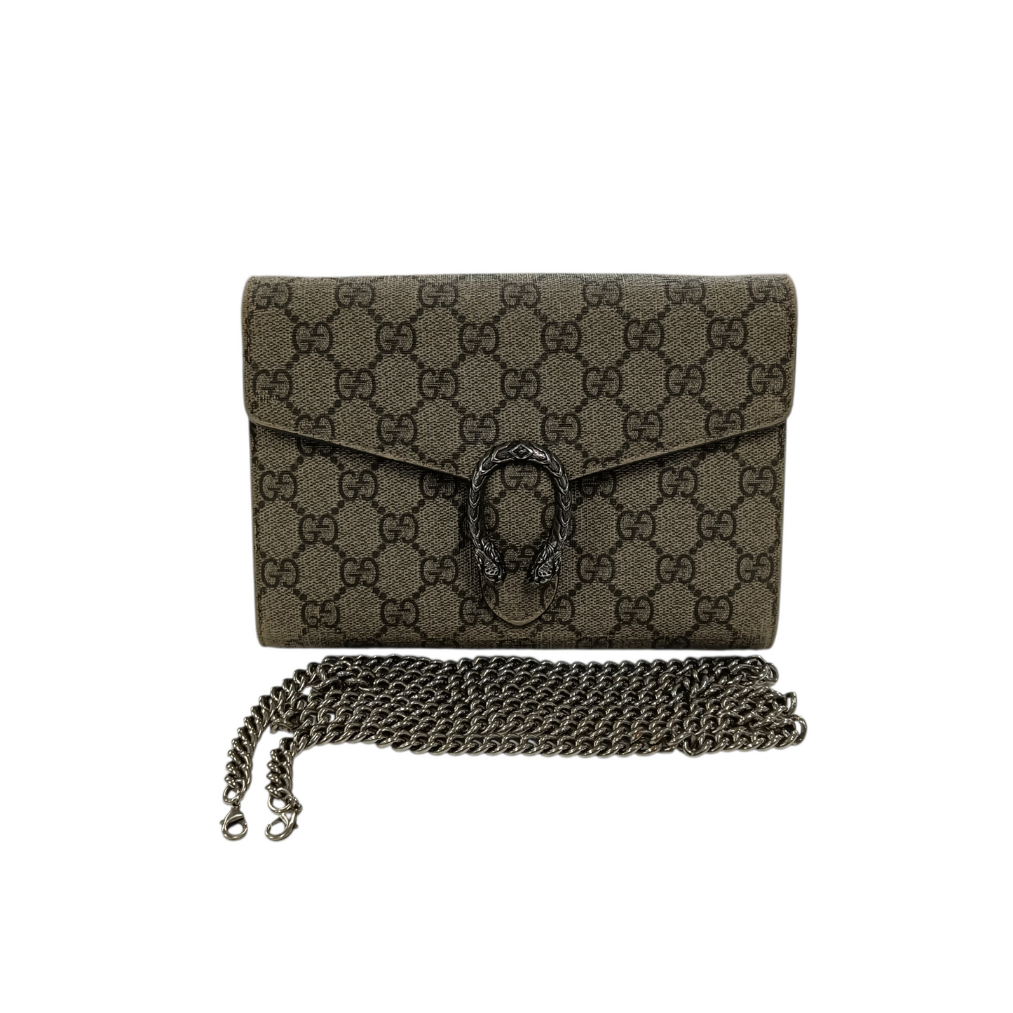 GUCCI Wallet GG Supreme Dionysus Chain Wallet Brown 401231