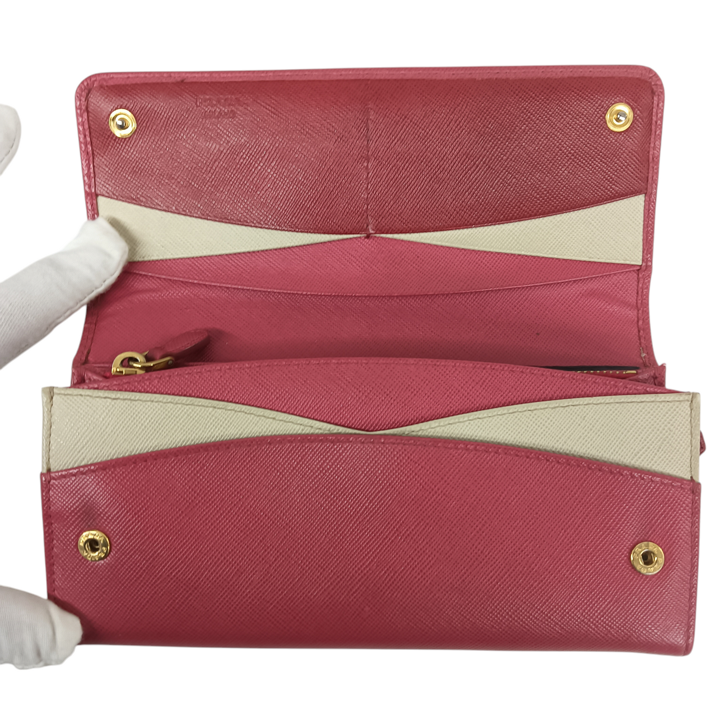 PRADA Long Wallet 1M1132 Rank (BC) Pink 63 *With Guarantee