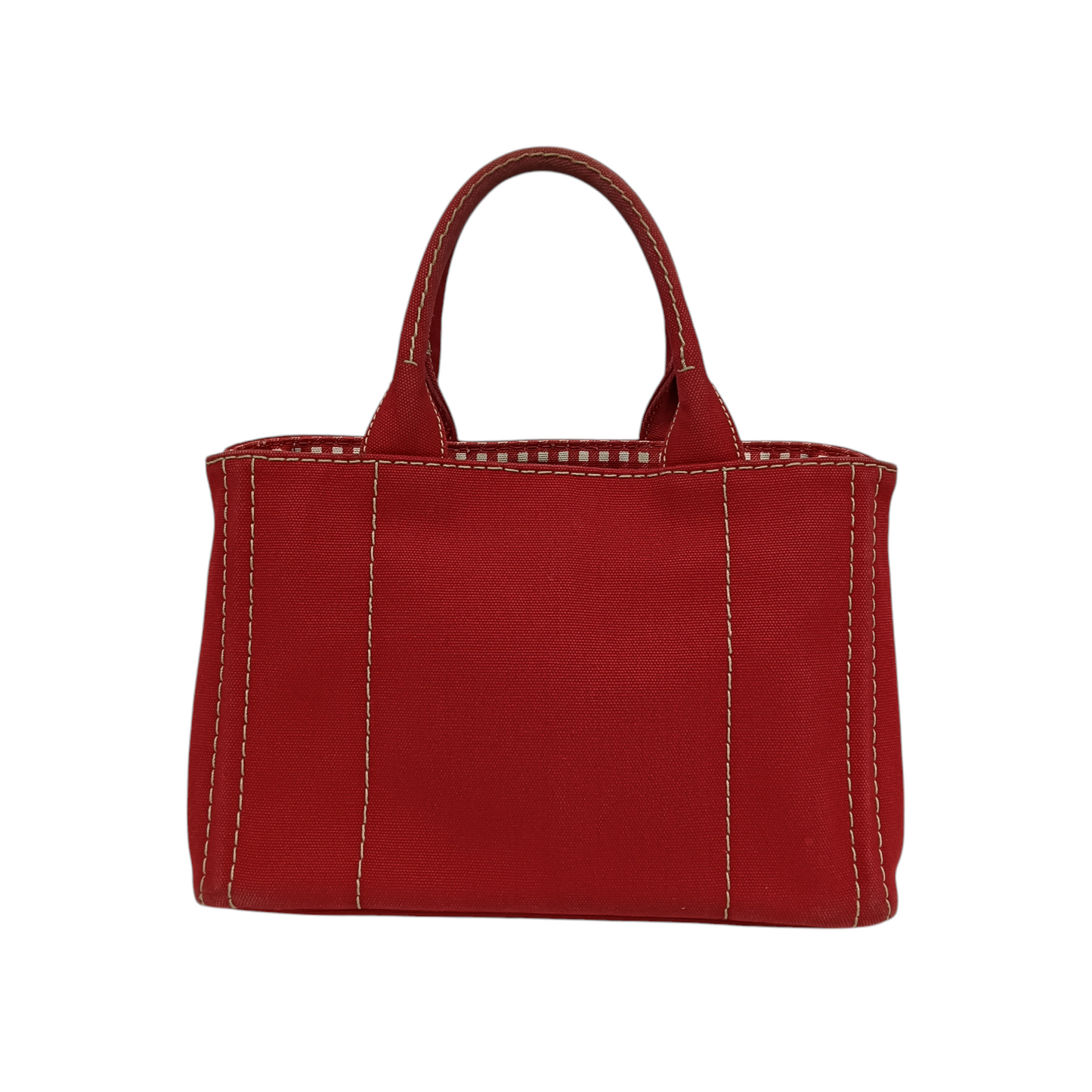 PRADA 2WAY Bag Canapa 1BG439 Rank B Red 204 With out Starp
