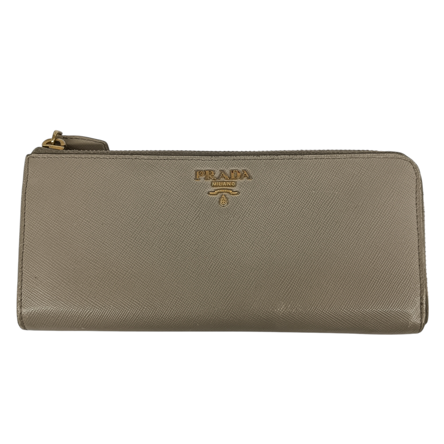 PRADA Long Wallet Rank (BC) Beige *Damage/Stain 213