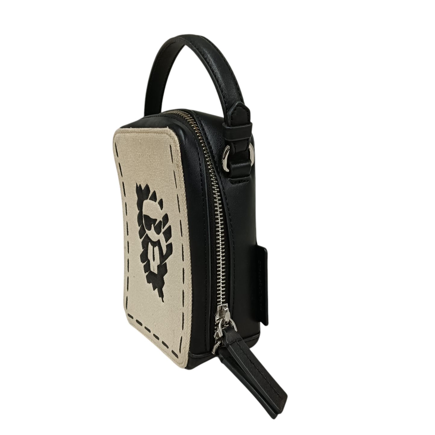 KARL LAGERFELD Shoulder Bag 211W3056 Black/Beige Stain/Damage