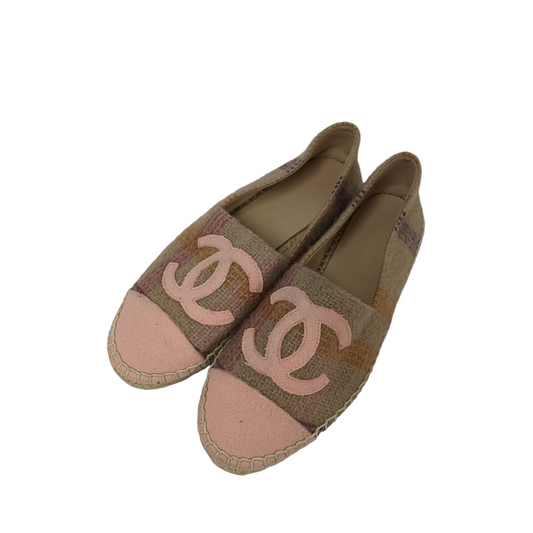 CHANEL Espadrille 35 Lady's Brown/Pink G29762