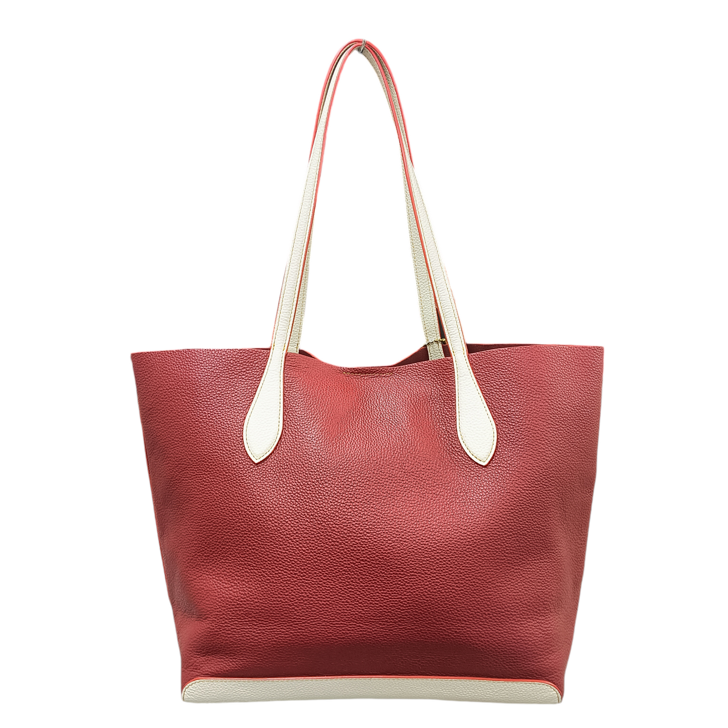 COACH Tote Bag CE734 Red/White Kia LOGO Tote