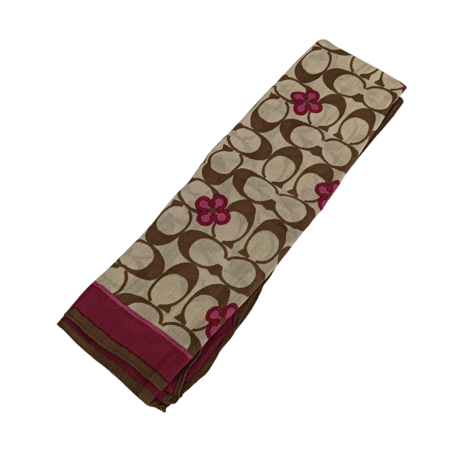COACH Scarf Rank(B) Brown/Purple Damage