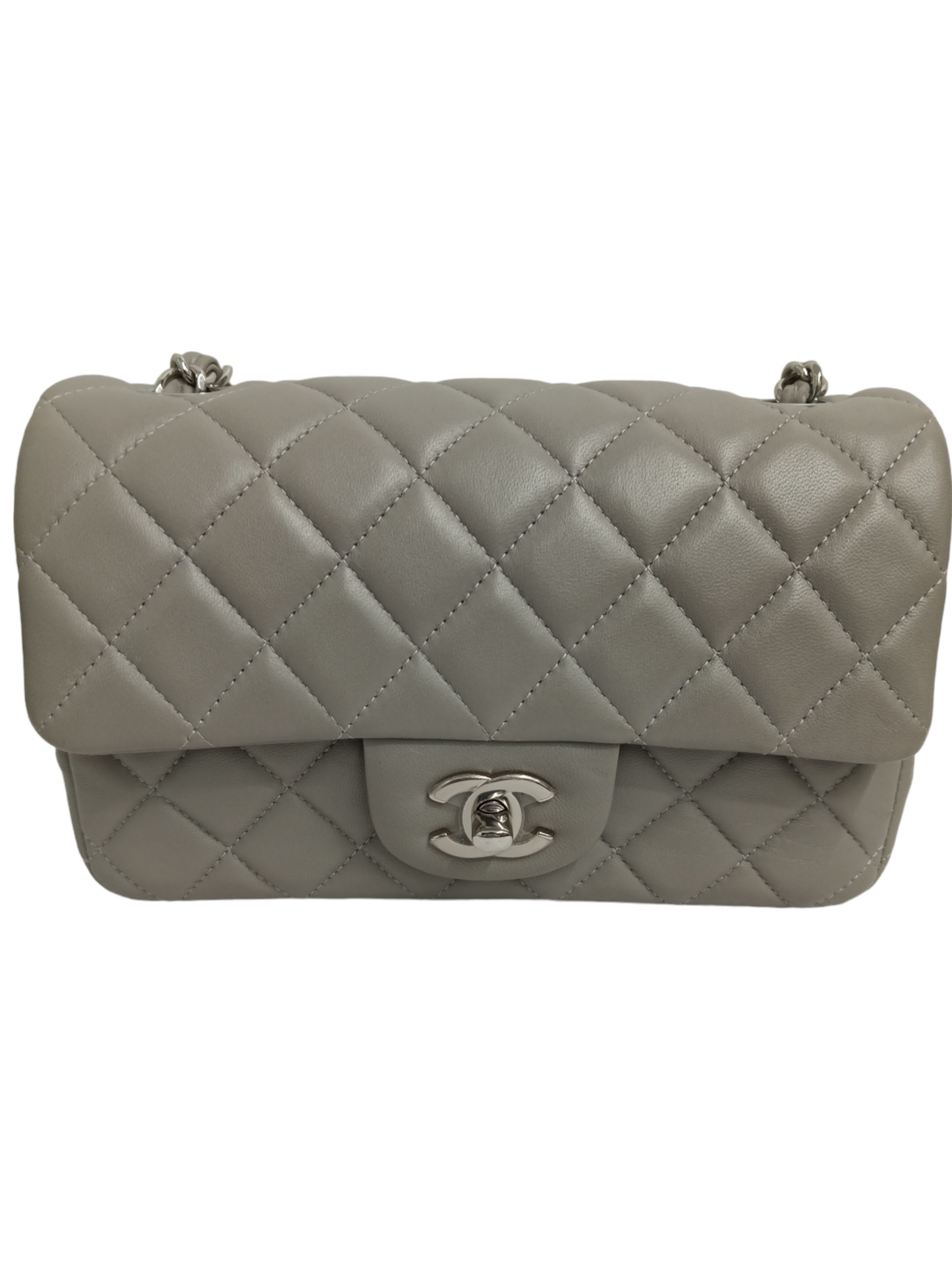 CHANEL SHOULDER BAG GRAY