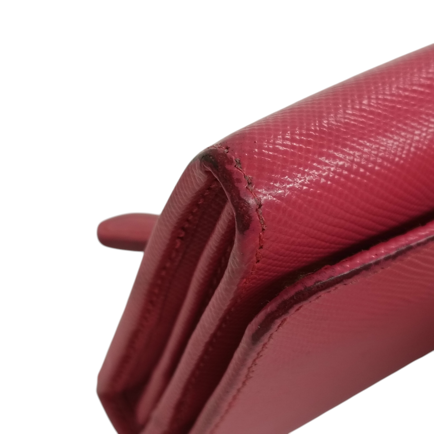 PRADA Long Wallet Rank (BC) Pink *Damage 184