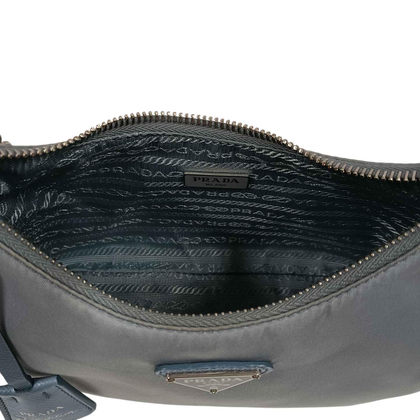 PRADA 2WAY Bag Blue Re-Edition 2005