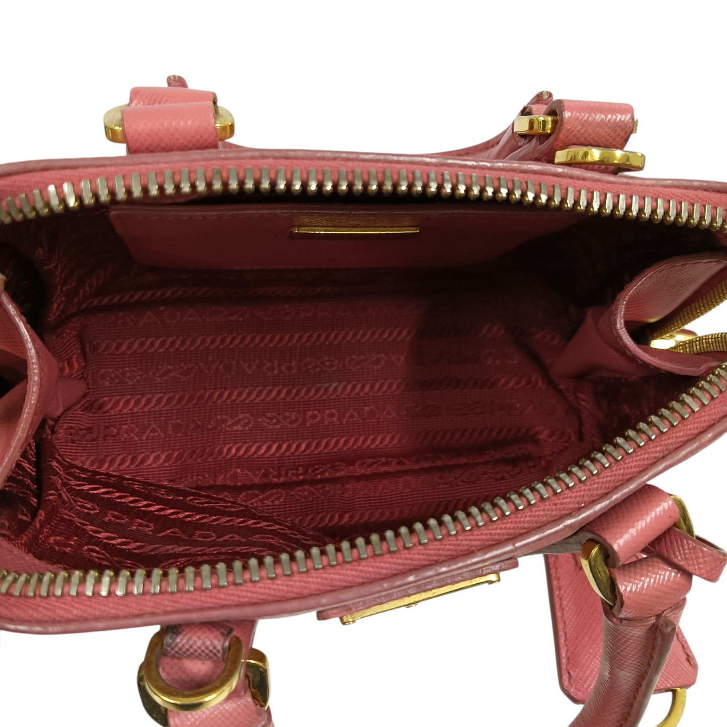 PRADA 2WAY Bag BL0851 Shocking Pink Scratch/Stain/Damage