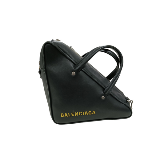 BALENCIAGA 2Way Bag Triangle Duffle Bag 1060 Y 535269 Black/Yellow 476975