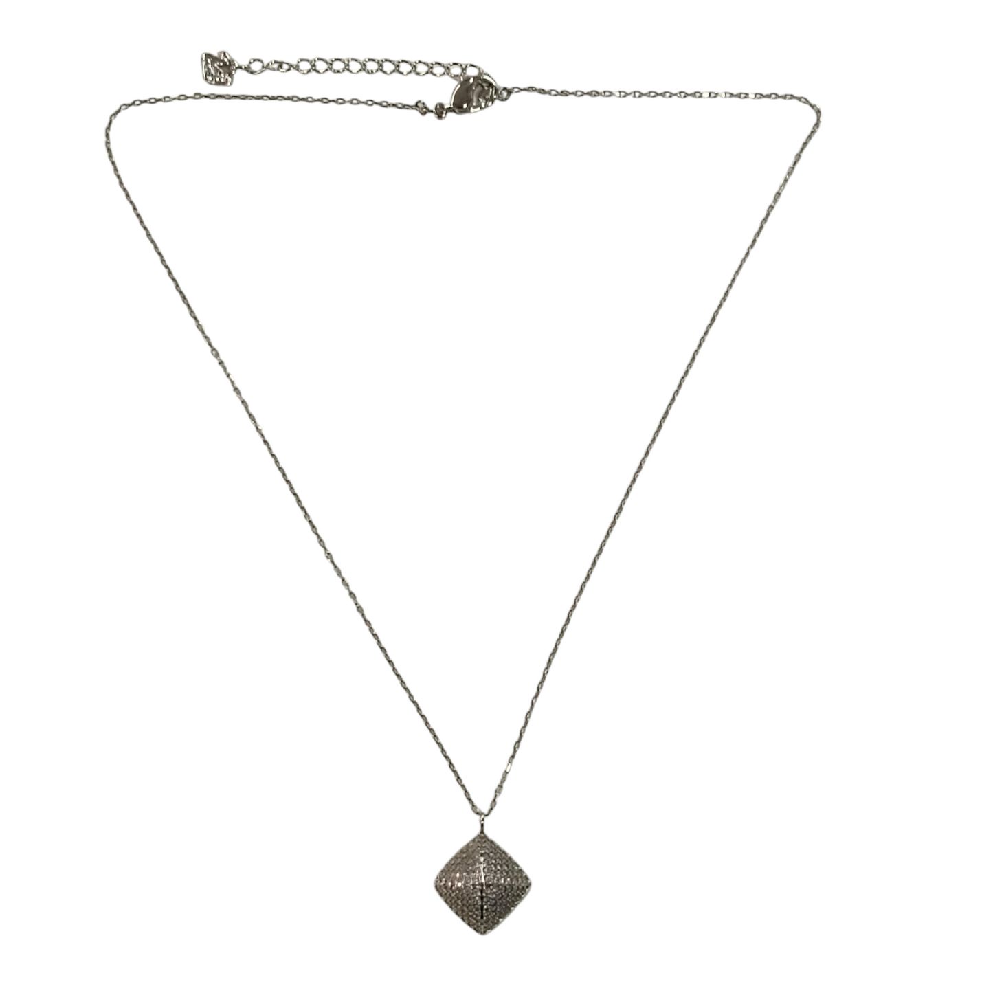 SWAROVSKI PYRAMID NECKLACE SILVER