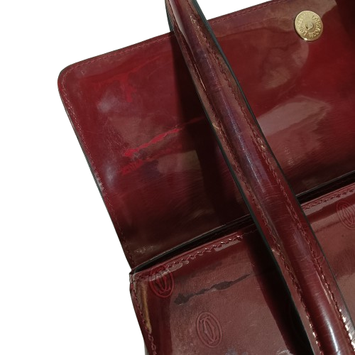 Cartier Shoulder Bag Red **Stain/Damage