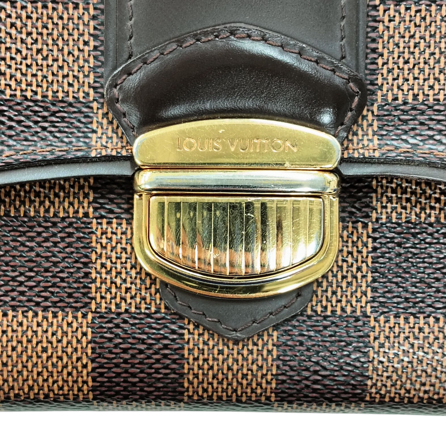 LOUIS VUITTON Wallet Damier Ebene Sistina CA3069 N61747 Brown