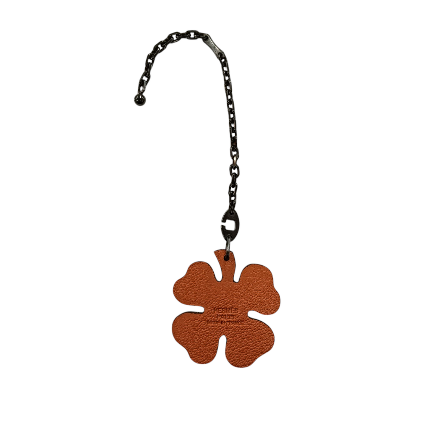 HERMES Key Ring Green/Orange