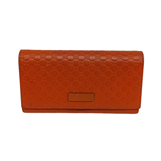 GUCCI Long Wallet 449396 Rank (C) Orange Damage/Stain 480199