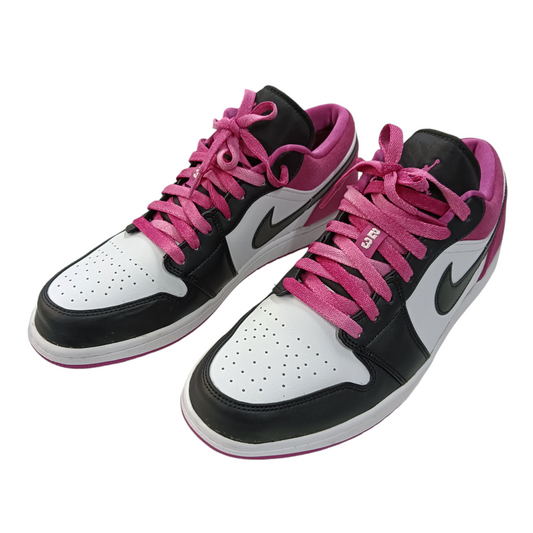 NIKE SNEAKER MENS SIZE 45 JORDAN 1 LOW FUCHSIA BLACK/WHITE/PURPLE