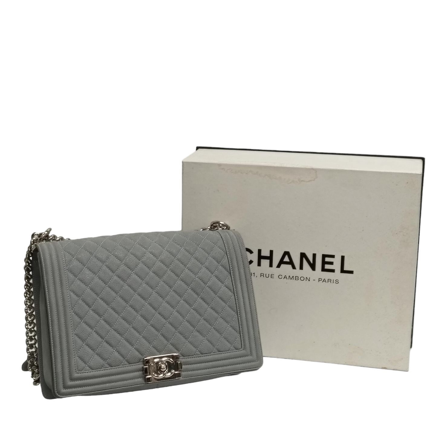 CHANEL Shoulder Bag BOY CHANEL 30 Gray 17633994 Cavier