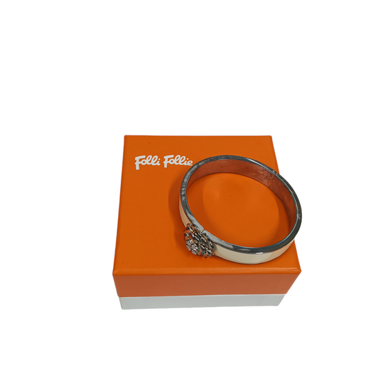FOLLI FOLLIE BANGLE IVORY/SILVER CLOVER