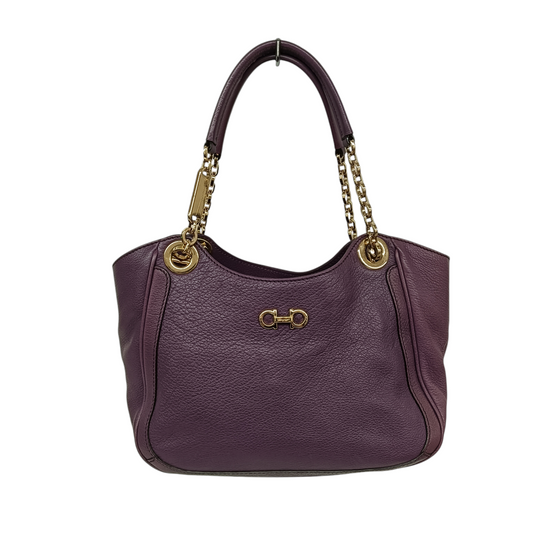 Salvatore Ferragamo Handbag AU-21 B992 Rank (BC) Purple DISCOLORED