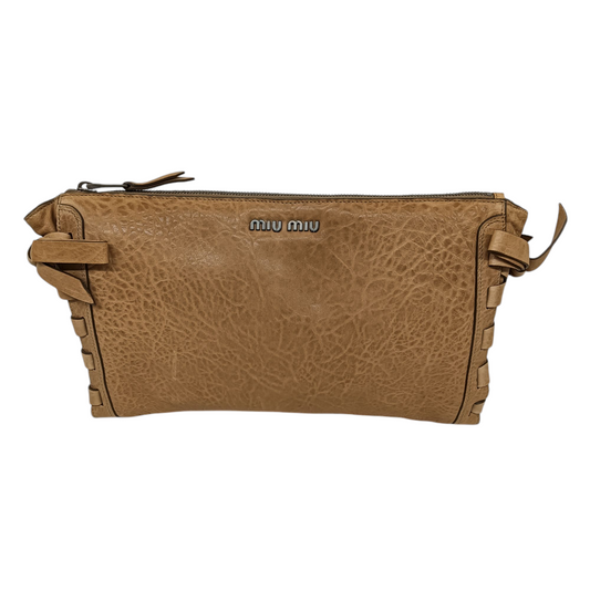 MIU MIU Clutch Bag Rank (B) Brown