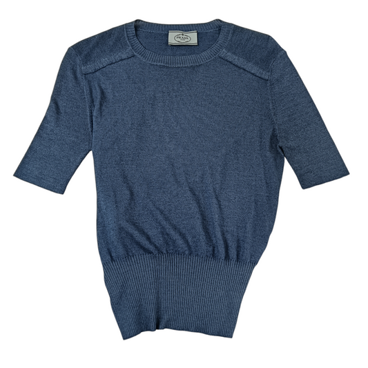 PRADA Knitwear 40 Lady's Blue *Tag Sticky AMAS 2014 1346