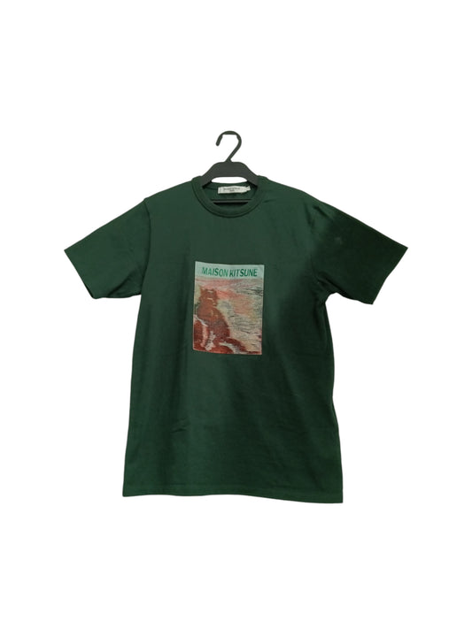 MAISON KITSUNE T-SHIRT XS MENS GREEN HMO 0142KJ0027 RANK(B)