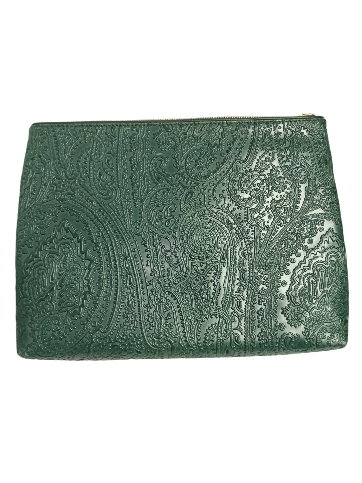 ETRO CLUTCH BAG GREEN 1E579-2145 25-02-16 RANK(B) *DAMAGE