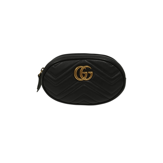 GUCCI Waist Bag 4764343 Black GG Marmont