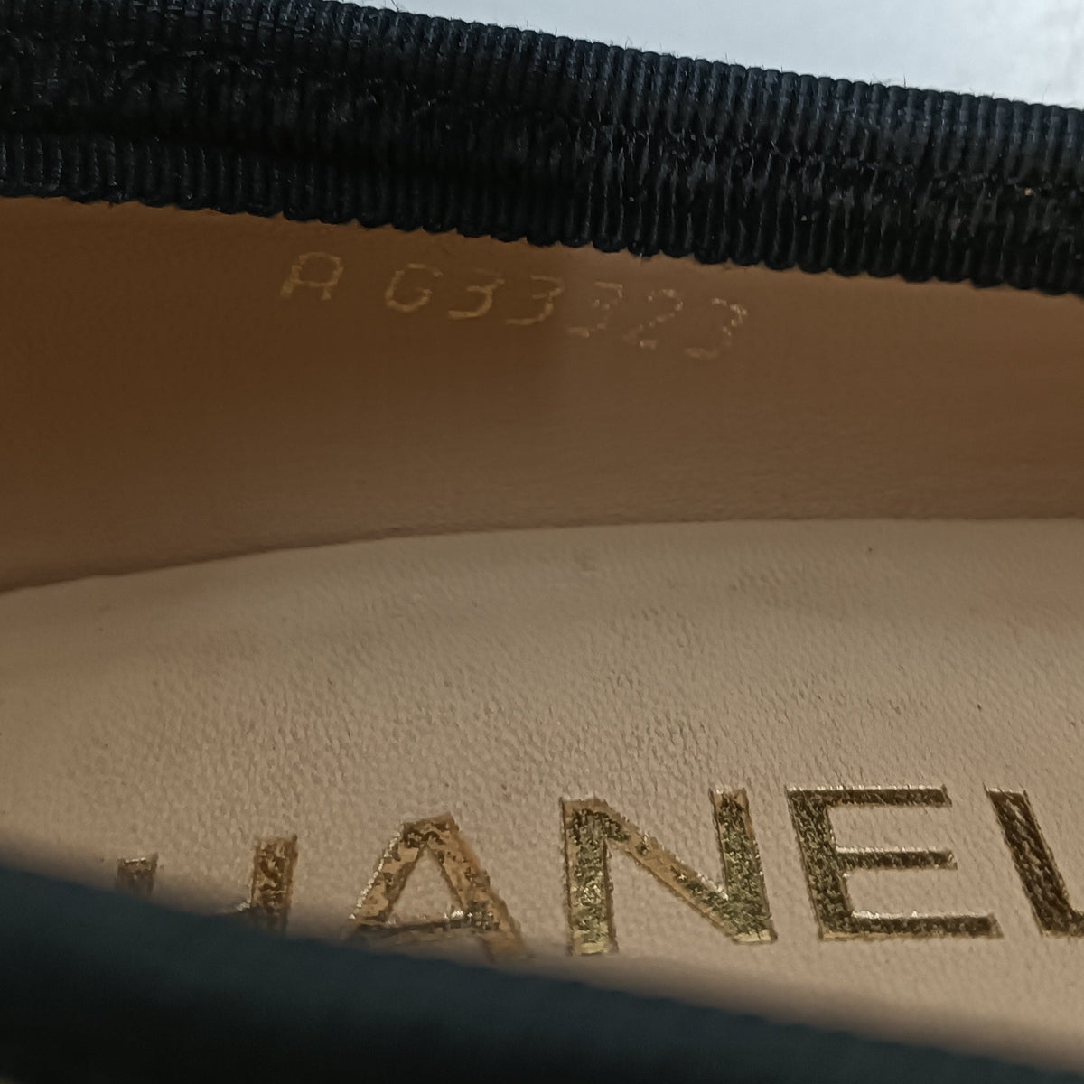 CHANEL Pumps 36 1/2 Lady's Beige/Black G33323 **Stain