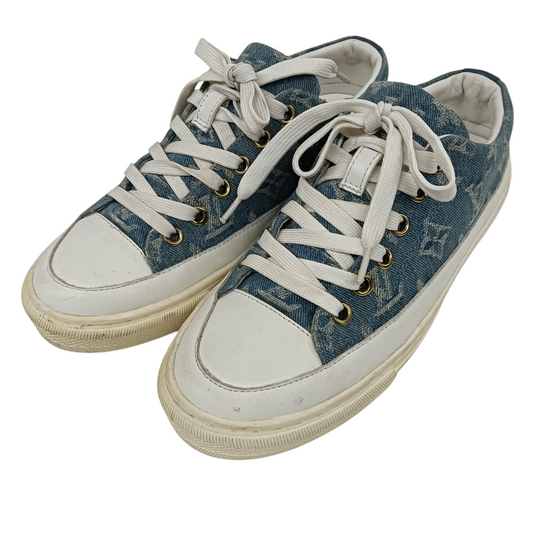 LOUIS VUITTON Sneaker Size 37 CL1108 Lady's Blue Rank (B)