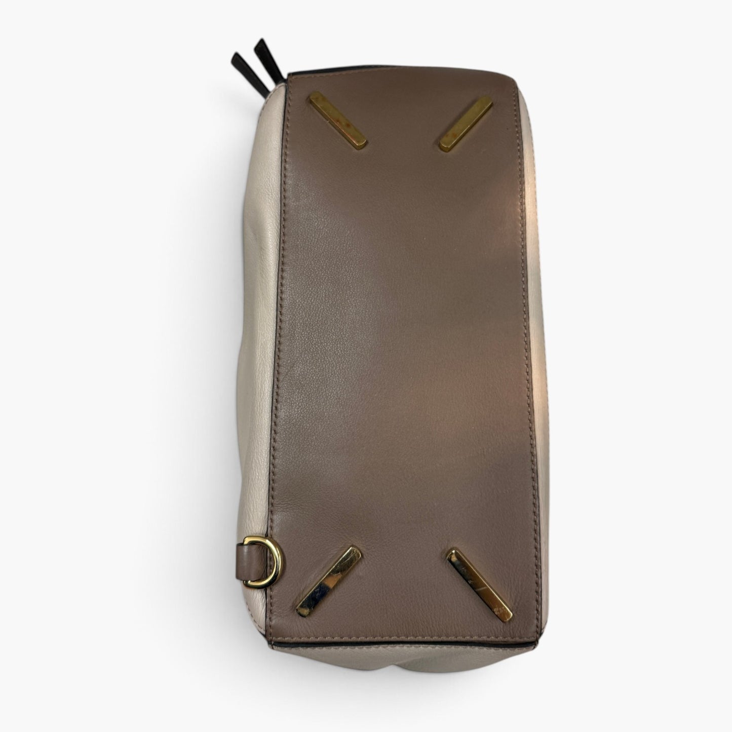 LOEWE 2WAY BAG Beige/Brown Stain/Damage 06-07-09 Rank (C)