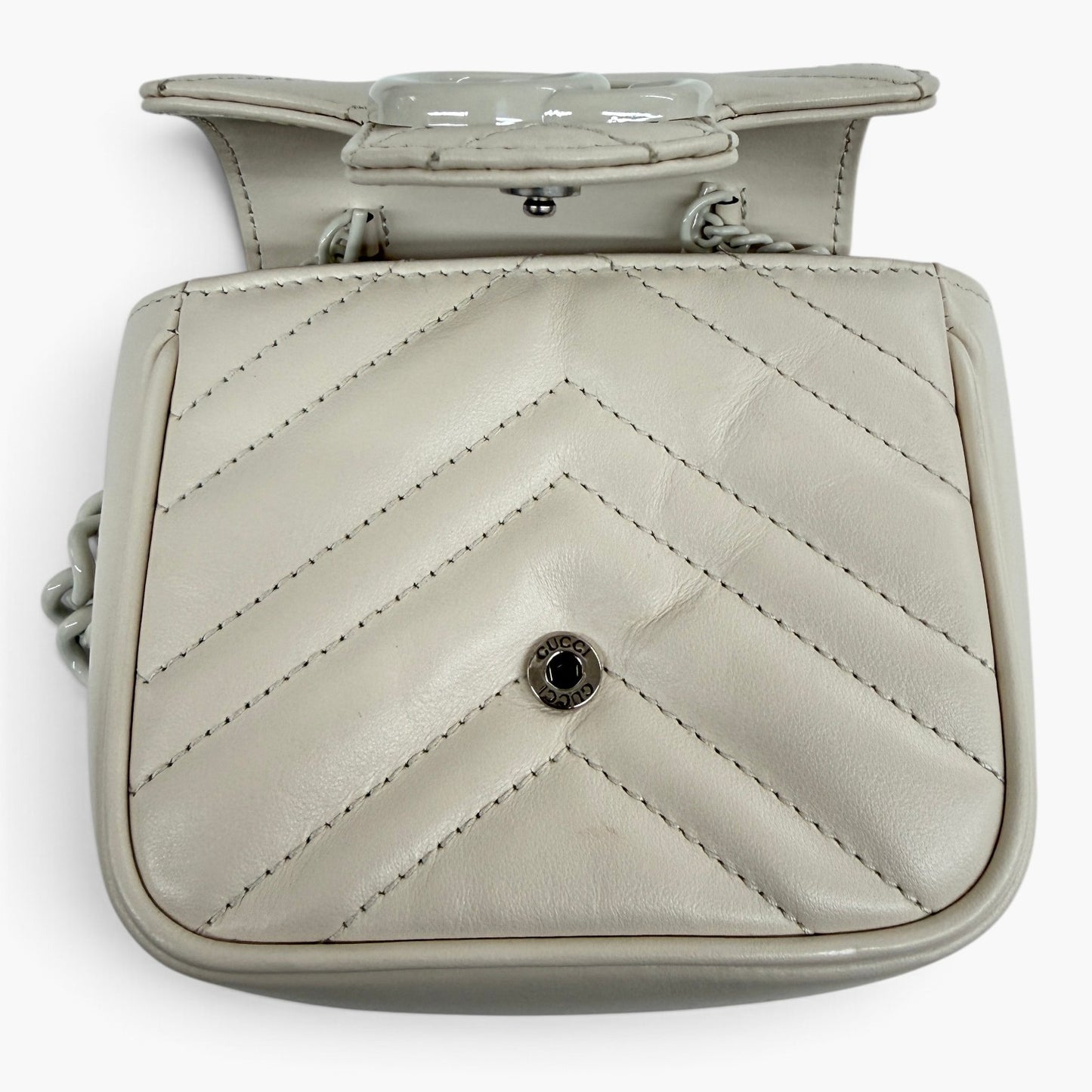 GUCCI Shoulder Bag GG Marmont 739599 Beige Rank (B)