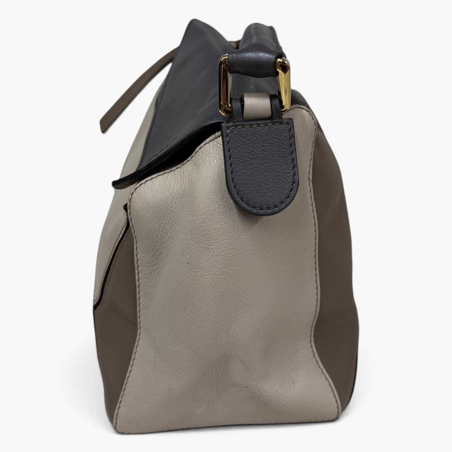 LOEWE 2WAY BAG Beige/Brown Stain/Damage 06-07-09 Rank (C)