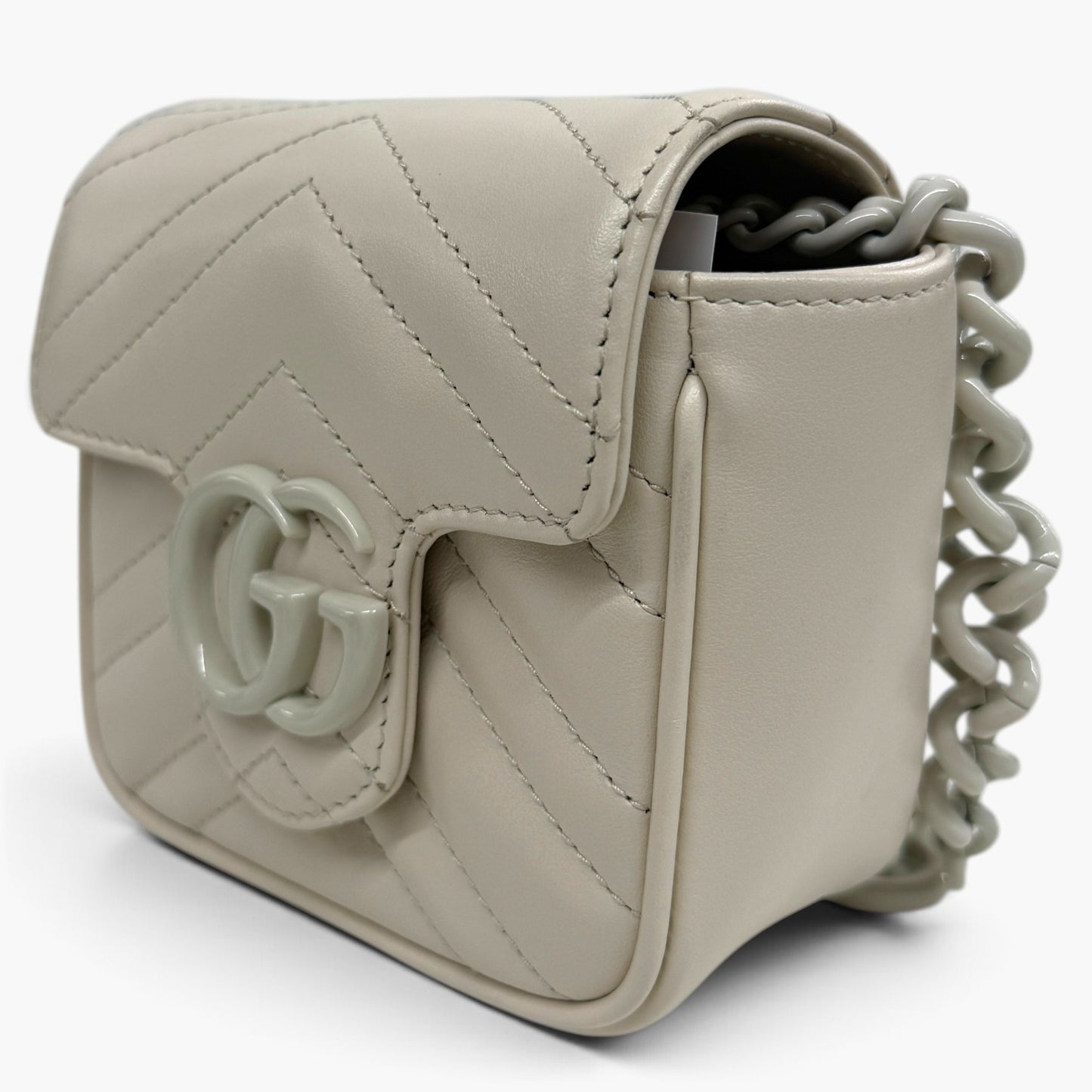 GUCCI Shoulder Bag GG Marmont 739599 Beige Rank (B)