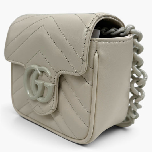 GUCCI Shoulder Bag GG Marmont 739599 Beige Rank (B)