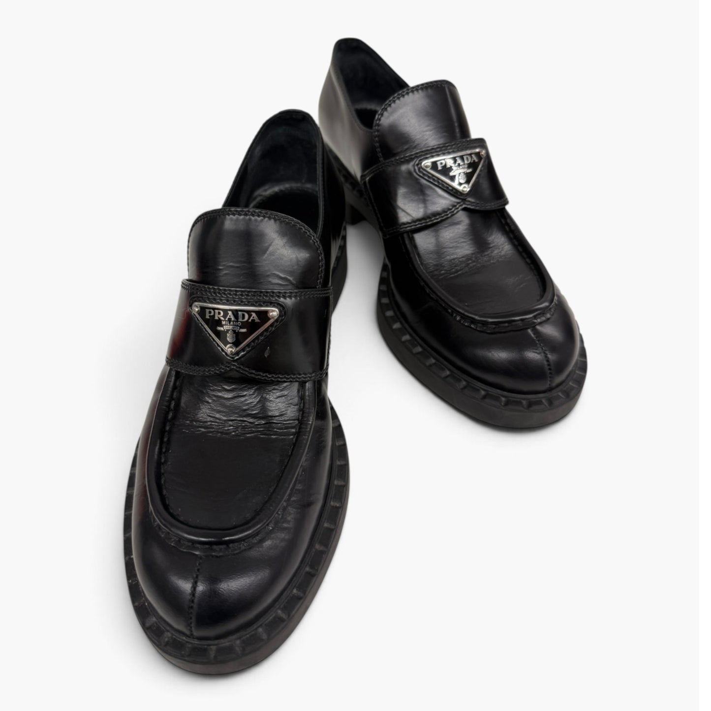 Prada Loafers Lady's Black Rank (B)