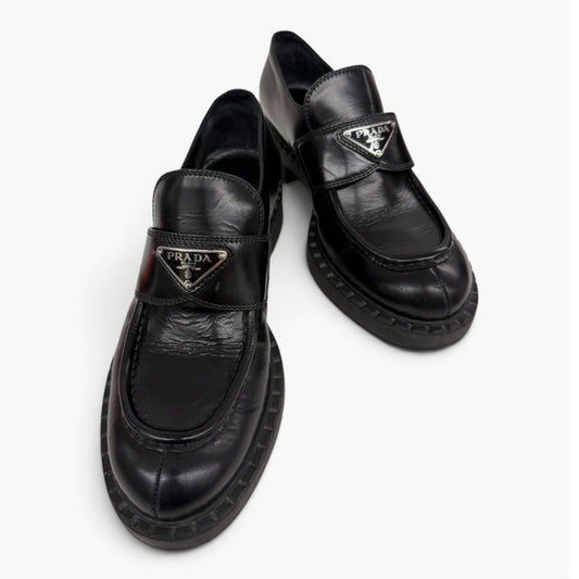 Prada Loafers Lady's Black Rank (B)